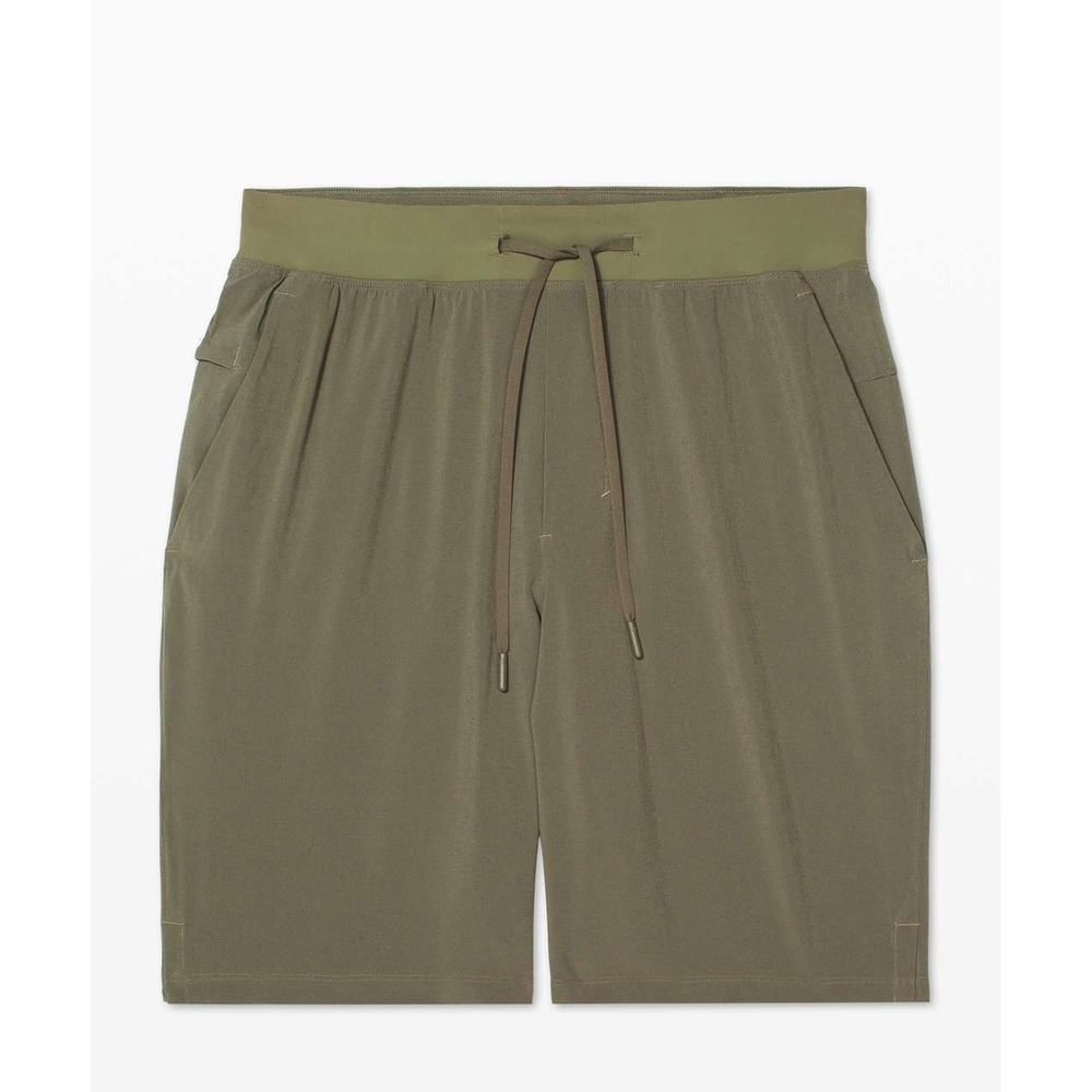 Lululemon athletic shorts T.H.E Short 9' linerless Train M Green Drawstring